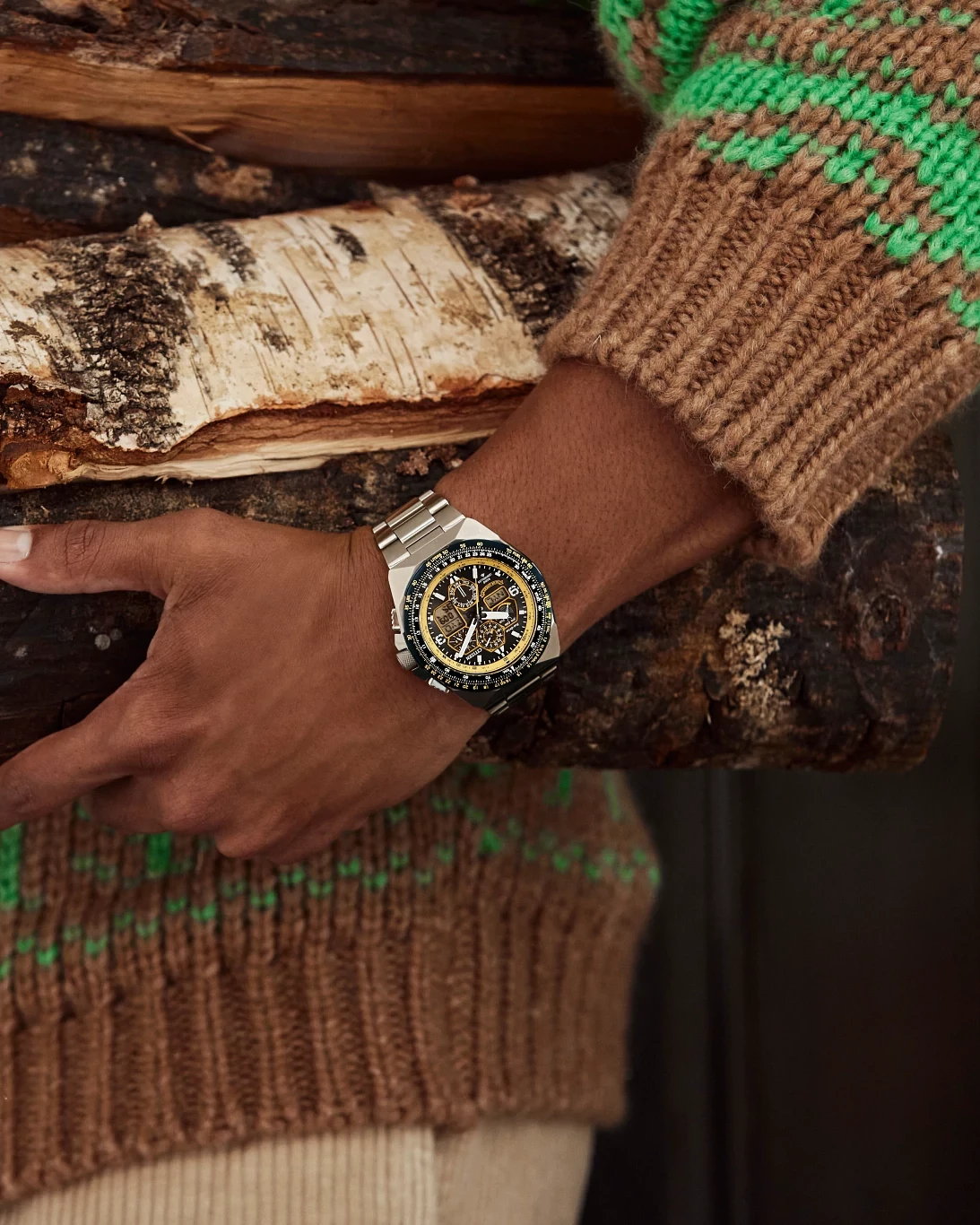 Promaster Skyhawk A-T Blue Dial Stainless Steel Bracelet JY8125